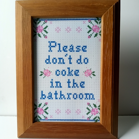 Don't do c@ke funny Bathroom Restroom washroom - Picture 2 of 7